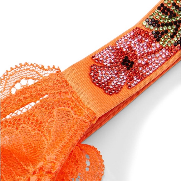 Victoria’s Secret Lace string Shine strap 🧡SUNNY ORANGE size XSMAll NWT - Picture 4 of 5